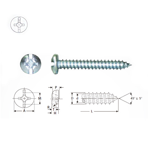 TORNILLO AUTORROSCANTE CABEZA PAN