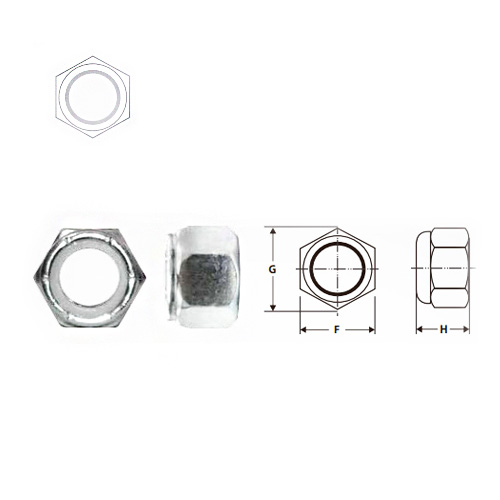 TUERCA HEXAGONAL C/SEGURO NYLON